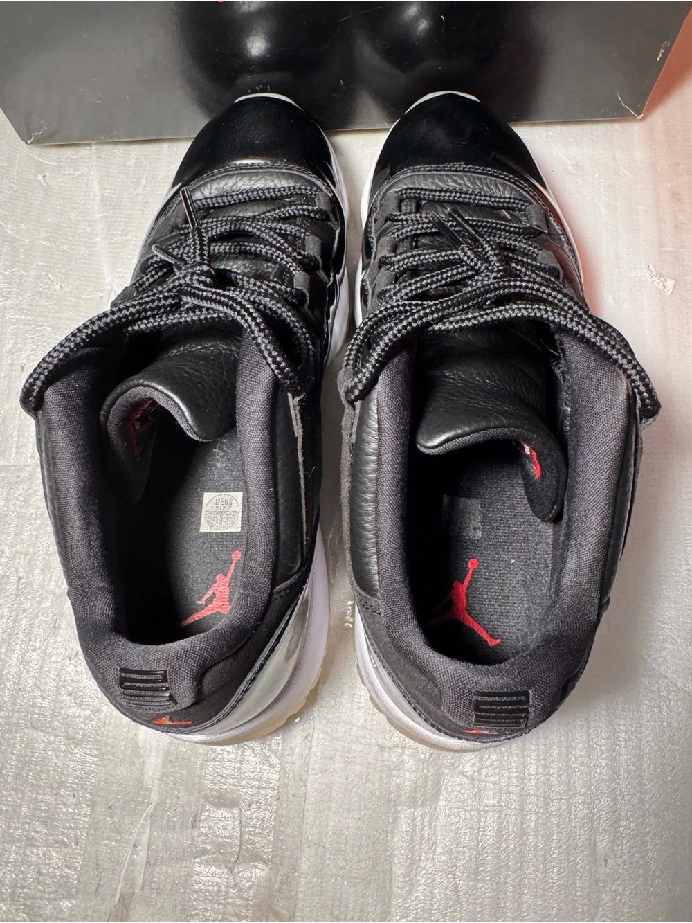 AV2187-001 Nike Air Jordan 11 Retro Low 72-10 Black Gym Red White Sail Men's 12